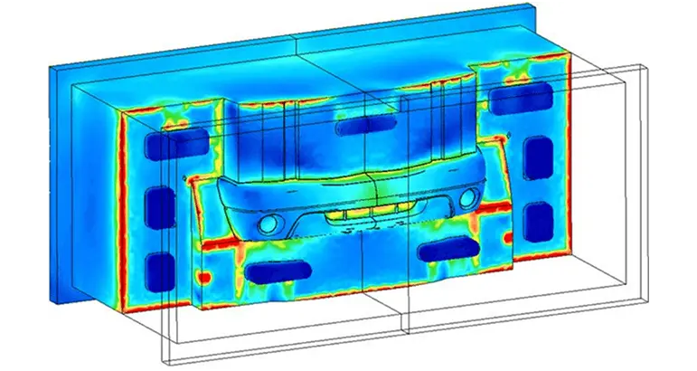 樹脂流動~構造解析連成による金型強度評価