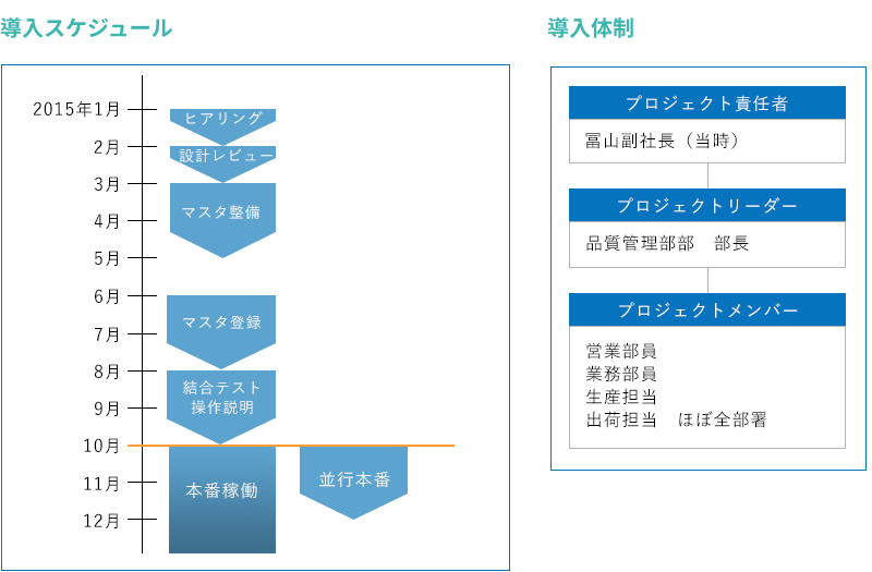 導入スケジュール・導入体制