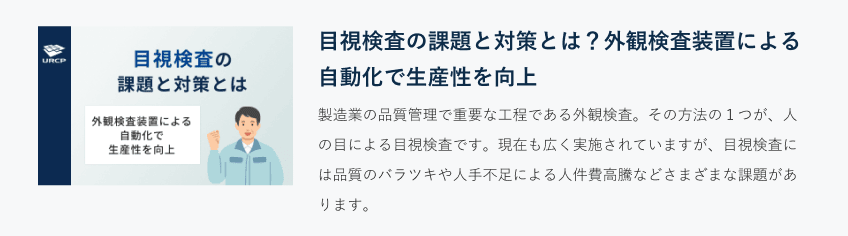 目視検査の課題と対策とは